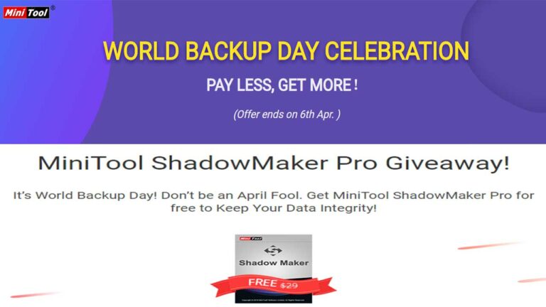MiniTool Giveaway and Bundle Offers for World Backup Day 2019