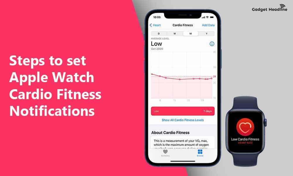 Steps to set Apple Watch Cardio Fitness Notifications