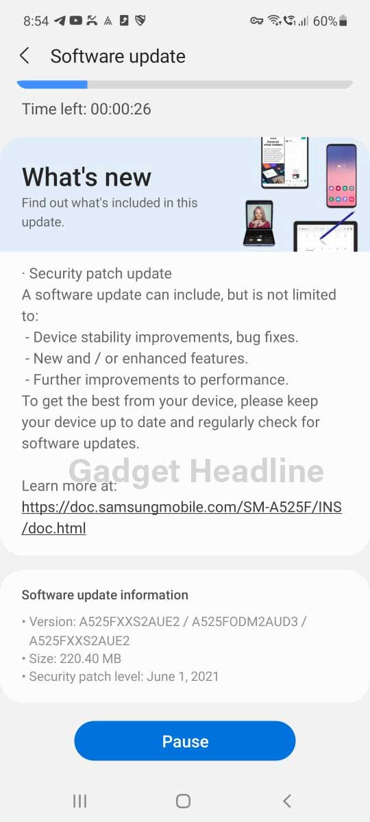 Samsung Galaxy A52 (4G) is receiving June 2021 Security Patch in India