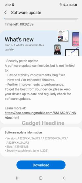Samsung Galaxy A52 (4G) has received another big update A525FXXU2AUF3