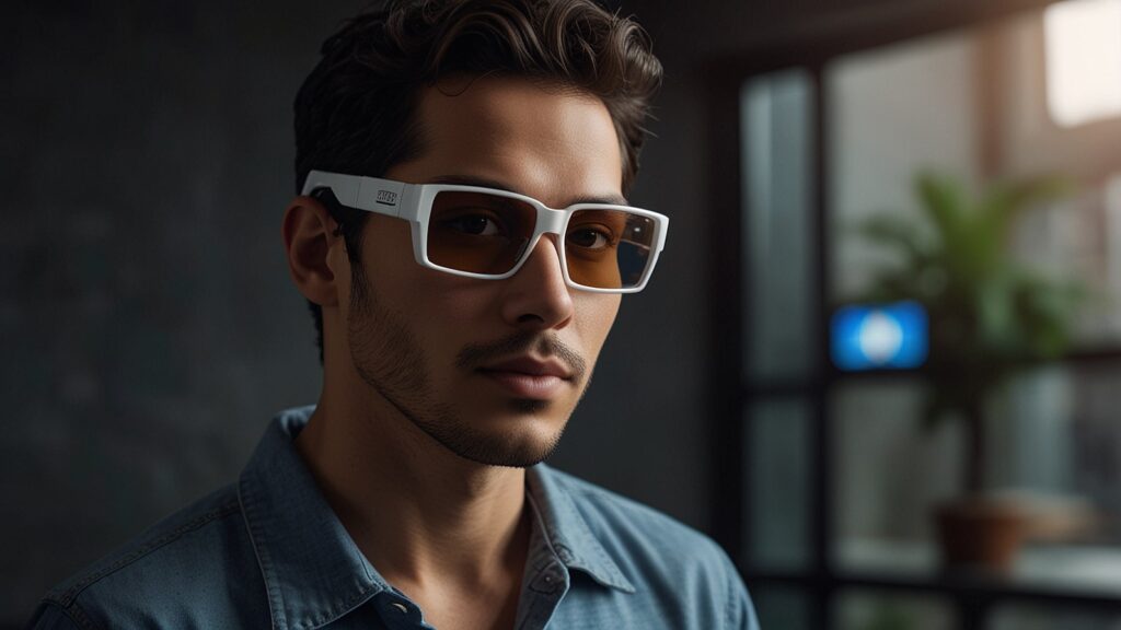 Sleek Meta Hypernova AR glasses with micro-OLED display, wristband controller, and Horizon OS, launched September 2025 for $800, offering lightweight augmented reality for gaming and productivity.