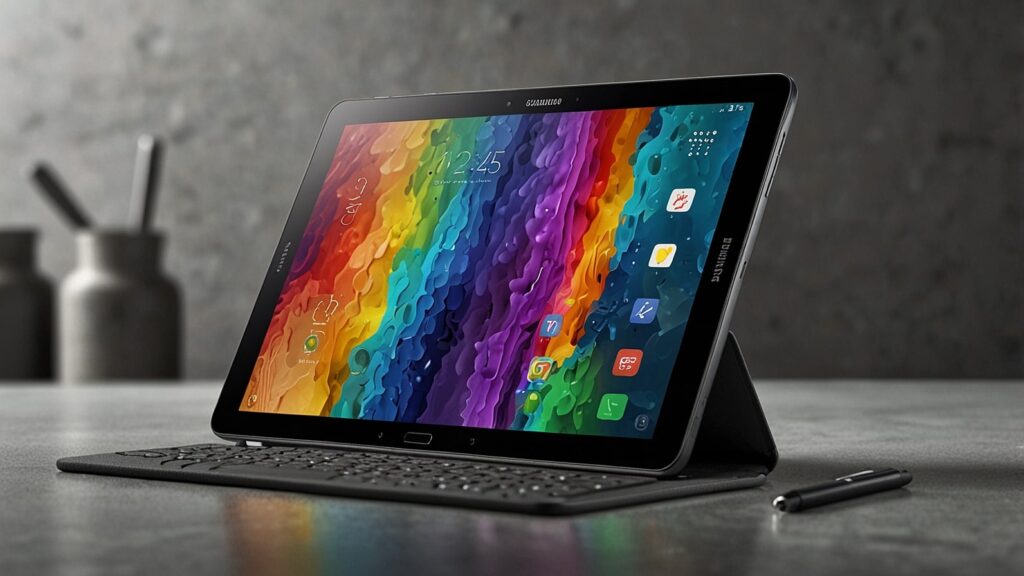 Samsung Galaxy Tab S11 Ultra Launch: Ultra-Thin Android Tablet Challenges iPad Pro Dominance Sleek Titanium Gray Samsung Galaxy Tab S11 Ultra tablet with 14.6-inch AMOLED display and S Pen, showcasing ultra-thin design for premium productivity.